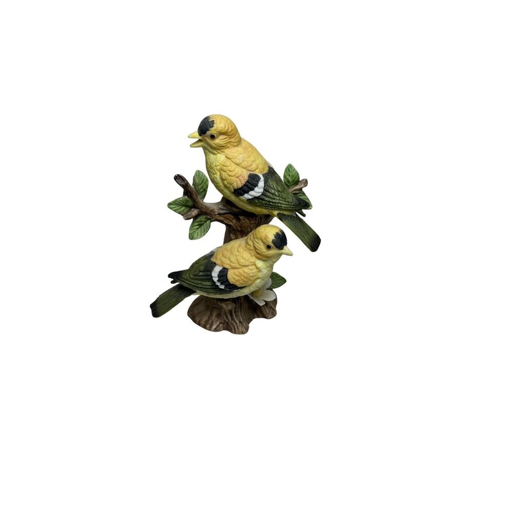 Vintage Lefton GoldFinch Birds Hand Painted Porcelain Bird Lovers Home Decor